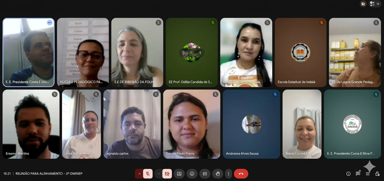 Equipe participante da reunião de alinhamento